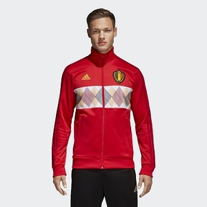 [해외] ADIDAS USA Mens Soccer Belgium 3-Stripes Track Jacket [아디다스자켓,아디다스패딩] Vivid Red/Power Red (CF8927)