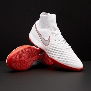 [해외] Nike Magista ObraX II Academy DF IC - White/Metallic Cool Grey/Light Crimson [나이키 축구화, 풋살화, 터프화] (182921)