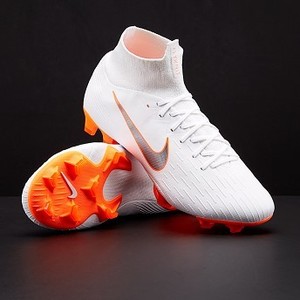 [해외] Nike Mercurial Superfly VI Pro FG - White/Metallic Cool Grey/Total Orange [나이키 축구화, 풋살화, 터프화] (173876)
