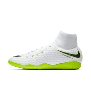 [해외] NIKE Nike HypervenomX Phantom III Academy Dynamic Fit IC Jsut Do It [나이키축구화,나이키풋살화] White/Volt/Metallic Cool Grey/Metallic Cool Grey (AH7274-107)