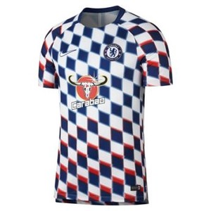 [해외] NIKE Chelsea FC Dri-FIT Squad [나이키티셔츠,나이키반팔티] White/White/Rush Blue/White (919937-101)