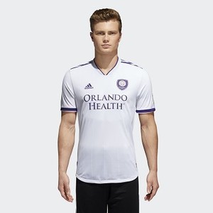 [해외] ADIDAS USA Mens Soccer Orlando City Away Authentic Jersey [아디다스축구유니폼] White/Regal Purple (D98983)