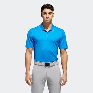 [해외] ADIDAS USA Mens Golf Bold 3-Stripes Polo Shirt [아디다스반팔티] Bright Blue (DN3396)