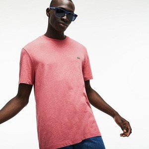 [해외] Mens Crew Neck Cotton T-Shirt [라코스테 LACOSTE] pink (TH3212-51-PQU)