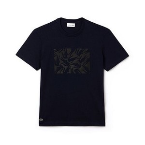 [해외] Mens Graphic Design Cotton T-Shirt [라코스테 LACOSTE] navy blue/black (TH3929-51-JB1)