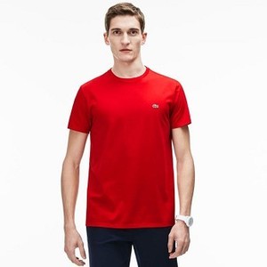 [해외] Mens Crew Neck Pima Cotton Jersey T-shirt [라코스테 LACOSTE] red (TH6709-51-240)