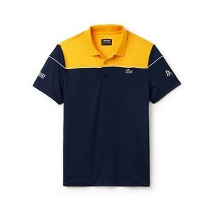 [해외] Mens SPORT Tech Pique Polo - Novak Djokovic Collection [라코스테 LACOSTE] orange/navy blue/white (DH4121-51-HVJ)