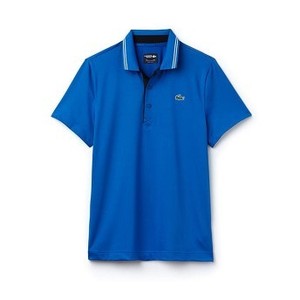 [해외] Mens SPORT Lettering Stretch Technical Jersey Golf Polo Shirt [라코스테 LACOSTE] blue/black/white (DH3360-51-BNP)