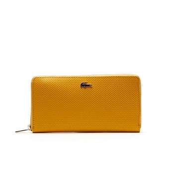 [해외] Womens Chantaco Pique Leather Zip Wallet [라코스테 LACOSTE] mineral yellow (NF2070CE-B33)