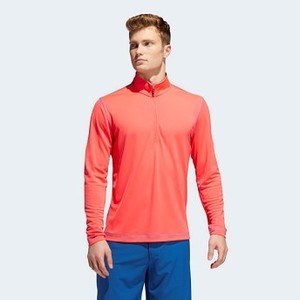 [해외] ADIDAS USA Mens Golf UV Protection 1/4 Zip Sweatshirt [아디다스 ADIDAS] Shock Red (DT3615)