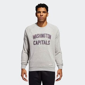 [해외] ADIDAS USA Mens Athletics Capitals Fleece Crew Sweatshirt [아디다스 ADIDAS] Multi/Medium Grey Heather (DN2072)