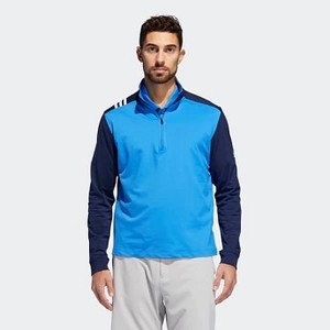 [해외] ADIDAS USA Mens Golf 3-Stripes Core 1/4 Zip Sweatshirt [아디다스 ADIDAS] True Blue/Collegiate Navy (DQ2174)