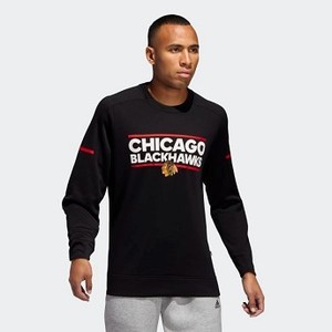 [해외] ADIDAS USA Mens Athletics Blackhawks Squad Crew Sweatshirt [아디다스 ADIDAS] Multi/Black/Red (D78620)