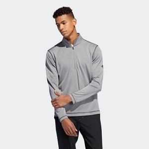 [해외] ADIDAS USA Mens Golf UV Protection 1/4 Zip Sweatshirt [아디다스 ADIDAS] Grey Heathered (DQ2280)