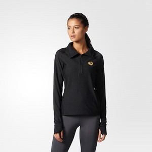 [해외] ADIDAS USA Womens Hockey Bruins Vertical Heather Pullover [아디다스 자켓] White/Black/Black/Black (CA7325)