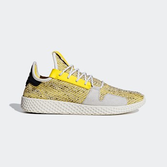 [해외] ADIDAS USA Mens Originals Pharrell Williams SOLARHU Tennis V2 Shoes [아디다스 신발] Yellow/Cloud White/Core Black (BB9543)