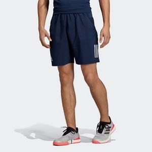 [해외] Mens Tennis Club 3-Stripes 9-Inch Shorts [아디다스 반바지] Collegiate Navy/White (DU0875)