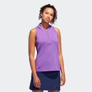 [해외] Womens Golf Sleeveless Polo Shirt [아디다스 탱크탑] Active Purple (DX0006)