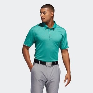 [해외] Mens Golf Climachill Core Heathered Polo Shirt [아디다스 반팔티] Tmag Active Green Ht (DQ2387)