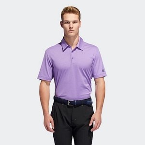 [해외] Mens Golf Ultimate365 Heather Polo Shirt [아디다스 반팔티] Tmag Active Prple Ht/Collegiate Navy (DQ2370)