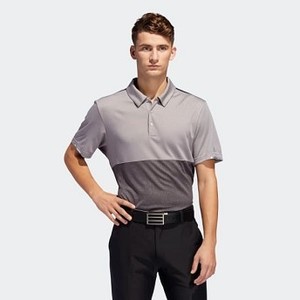 [해외] Mens Golf Climachill Heathered Competition Polo Shirt [아디다스 반팔티] Grey Heathered/Black Melange/Black (DQ2244)