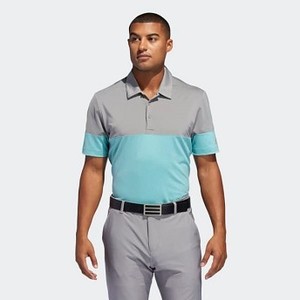 [해외] Mens Golf Ultimate365 Heathered Blocked Polo Shirt [아디다스 반팔티] Tmag True Green Htr/Grey Three (DQ2231)