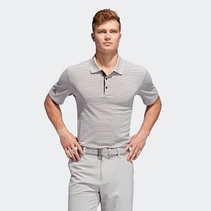 [해외] Mens Golf Two-Color Club Stripe Polo Shirt [아디다스 반팔티] Grey Two/Carbon (DQ2312)