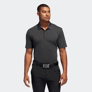 [해외] Mens Golf Two-Color Club Stripe Polo Shirt [아디다스 반팔티] Carbon/Black (DQ2301)