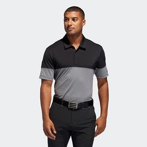 [해외] Mens Golf Ultimate365 Heathered Blocked Polo Shirt [아디다스 반팔티] Tmag Grey Five Htr/Black (DQ2233)