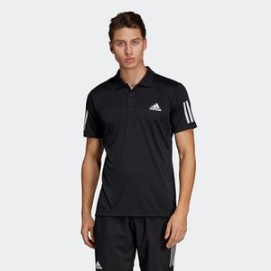 [해외] Mens Tennis 3-Stripes Club Polo Shirt [아디다스 반팔티] Black/White (DU0848)