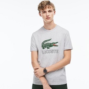 [해외] Mens Graphic Croc T-shirt [라코스테 반팔,폴로티] Grey Chine (TH6386-51)