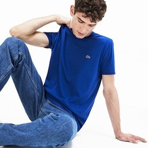 [해외] Mens Crew Neck Pima Cotton Jersey T-shirt [라코스테 반팔,폴로티] Blue (TH6709-51)