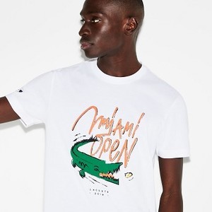 [해외] Mens SPORT Miami Open Edition T-shirt [라코스테 반팔,폴로티] White (TH7480-51)