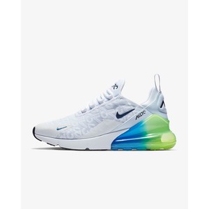[해외] Nike Air Max 270 SE [나이키 운동화] White/Lime Blast/Photo Blue/White (AQ9164-100)