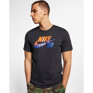 [해외] Nike SB Dri-FIT [나이키 반팔티] Black/Rush Blue/Brilliant Orange (BV7433-013)
