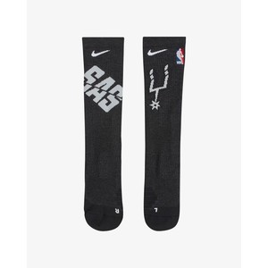 [해외] San Antonio Spurs Nike Elite [나이키 양말] Black/Flat Silver/White (SX7616-010)