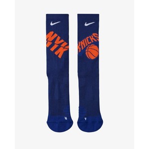 [해외] New York Knicks Nike Elite [나이키 양말] Rush Blue/Brilliant Orange/White (SX7609-495)