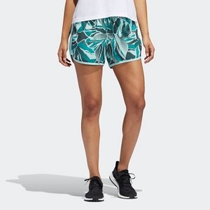[해외] Womens 런닝 Marathon 20 Paper Floral Shorts [아디다스 반바지] Clear Mint/Active Green (DQ2625)