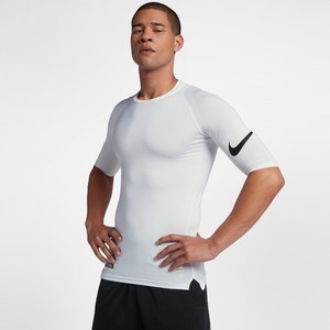 [해외] Nike Pro [나이키 반팔티] White/Dark Grey/Black (AH6315-100)