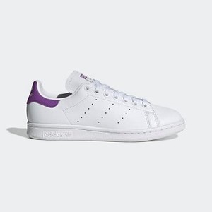 Womens Originals Stan Smith Shoes [아디다스 운동화] Cloud White/Active Purple/Cloud White (EE5864)